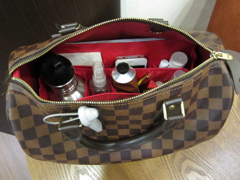 Purse Organizer Insert for Louis Vuitton Speedy 30 Damier Ebene (Photo) | CloverSac